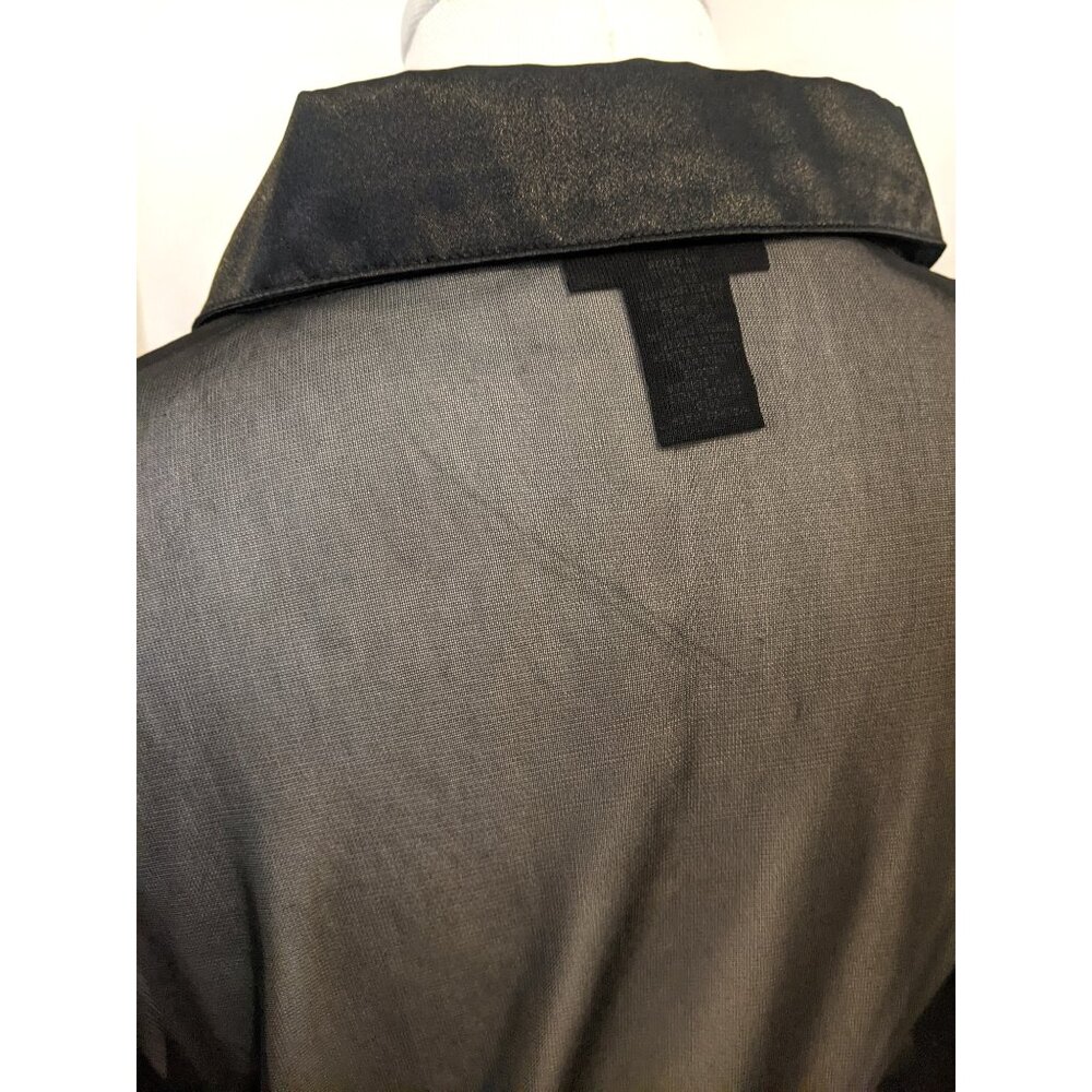 The Limited Black Mesh Beaded Blouse Sheer Button Up Gothic Whimsygoth XL - Picture 11 of 12